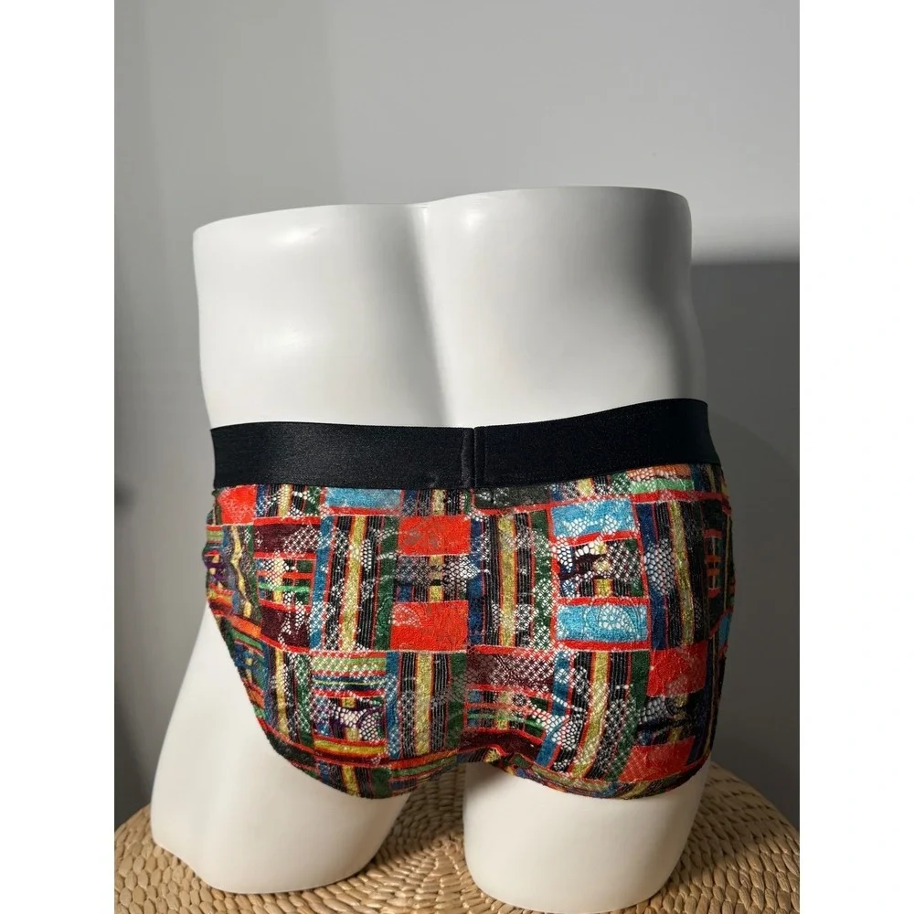 Cosabella Never Say Never Lace Sports Brief Bold Patchwork Print size XL‎
